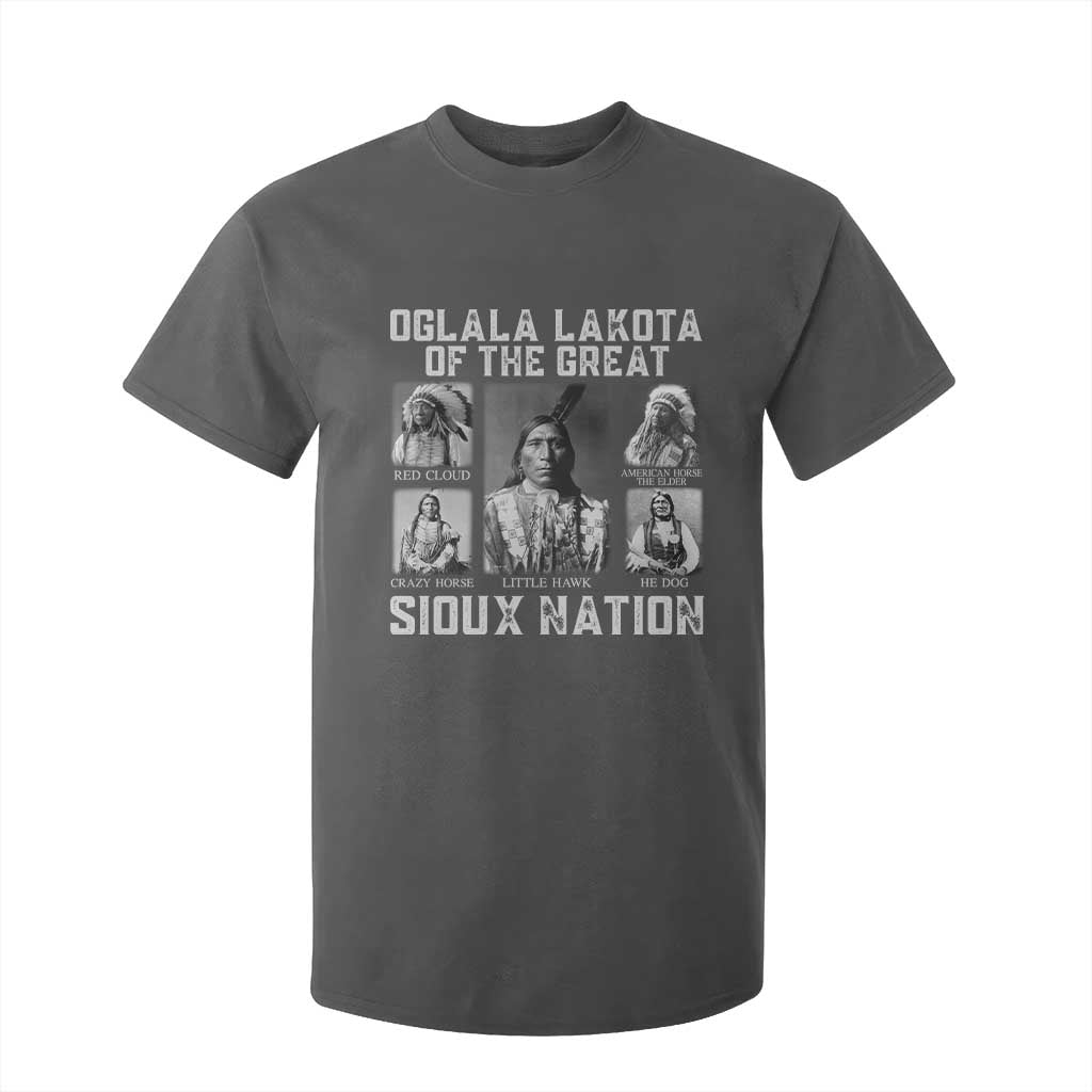 Oglala Lakota Of The Great Sioux Nation T Shirt For Kid Native American Chiefs TS11 Dark Heather Print Your Wear