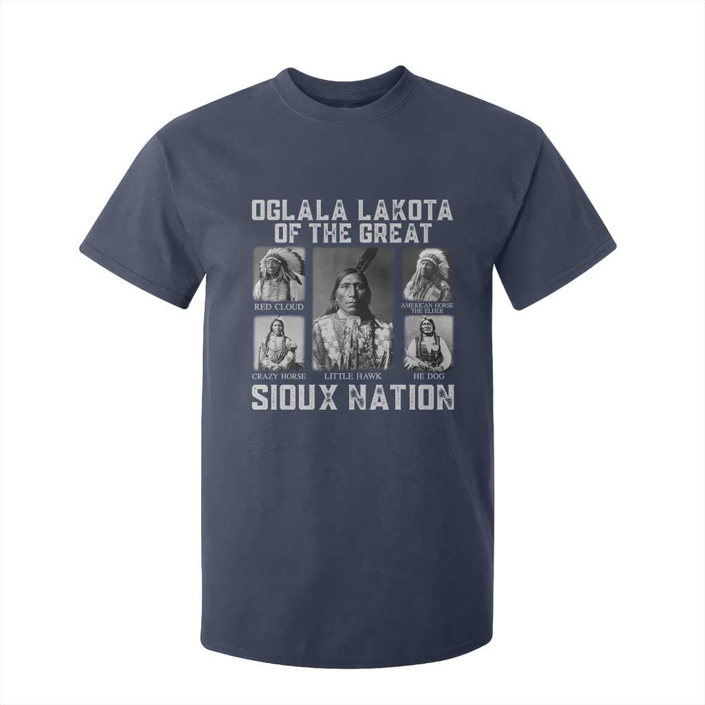 Oglala Lakota Of The Great Sioux Nation T Shirt For Kid Native American Chiefs TS11 Navy Print Your Wear