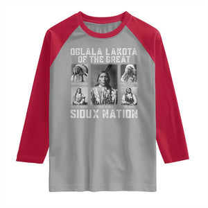 Oglala Lakota Of The Great Sioux Nation Raglan Shirt Native American Chiefs TS11 Sport Gray Red Print Your Wear