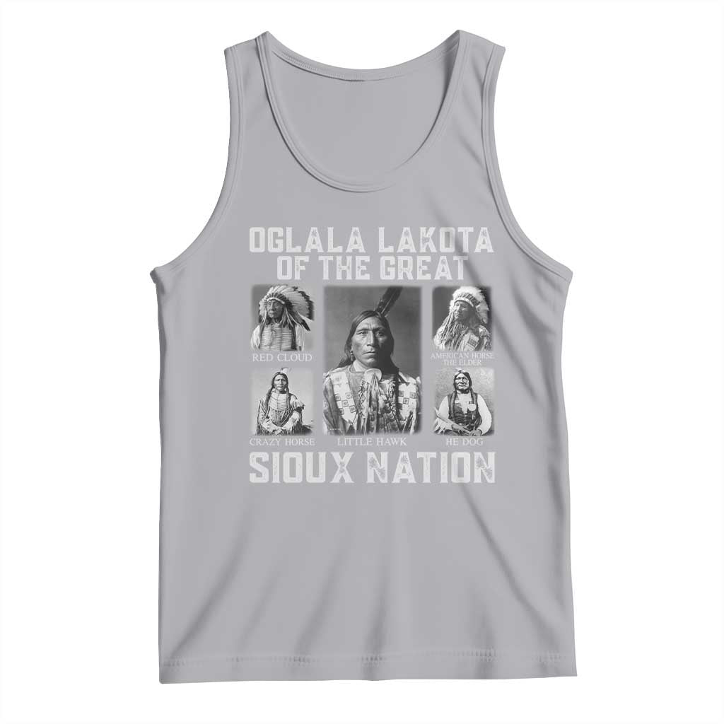 Oglala Lakota Of The Great Sioux Nation Tank Top Native American Chiefs TS11 Athletic Heather Print Your Wear