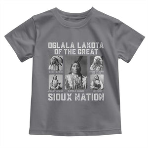Oglala Lakota Of The Great Sioux Nation Toddler T Shirt Native American Chiefs TS11 Charcoal Print Your Wear