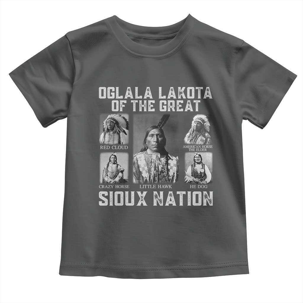 Oglala Lakota Of The Great Sioux Nation Toddler T Shirt Native American Chiefs TS11 Dark Heather Print Your Wear