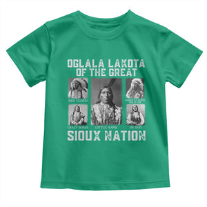 Oglala Lakota Of The Great Sioux Nation Toddler T Shirt Native American Chiefs TS11 Irish Green Print Your Wear