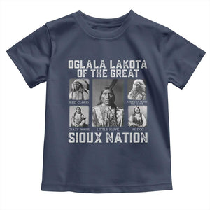 Oglala Lakota Of The Great Sioux Nation Toddler T Shirt Native American Chiefs TS11 Navy Print Your Wear