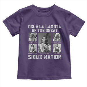 Oglala Lakota Of The Great Sioux Nation Toddler T Shirt Native American Chiefs TS11 Purple Print Your Wear