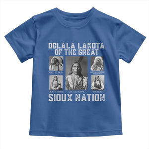 Oglala Lakota Of The Great Sioux Nation Toddler T Shirt Native American Chiefs TS11 Royal Blue Print Your Wear