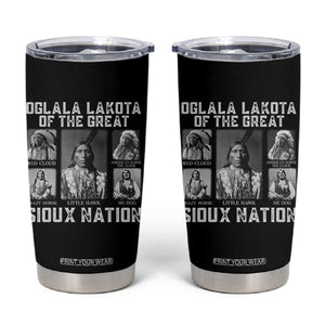 Oglala Lakota Of The Great Sioux Nation Tumbler Cup Native American Chiefs TS11 Black Print Your Wear