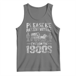 Funny Please Be Patient With Me I'm From The 1900s Tank Top Vintage Carriage TS11 Black Heather Print Your Wear