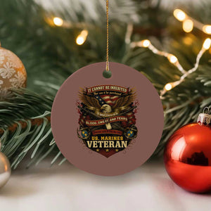 US Marines Veteran Ceramic Ornament It Cannot Be Inherited Nor Can It Be Purchased I Have Earned It TS11 1pc Mocha Print Your Wear