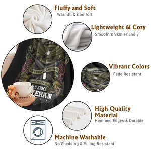 US Military Army Veteran Throw Blanket It Cannot Be Inherited Nor Can It Be Purchased I Have Earned It TS11 Print Your Wear