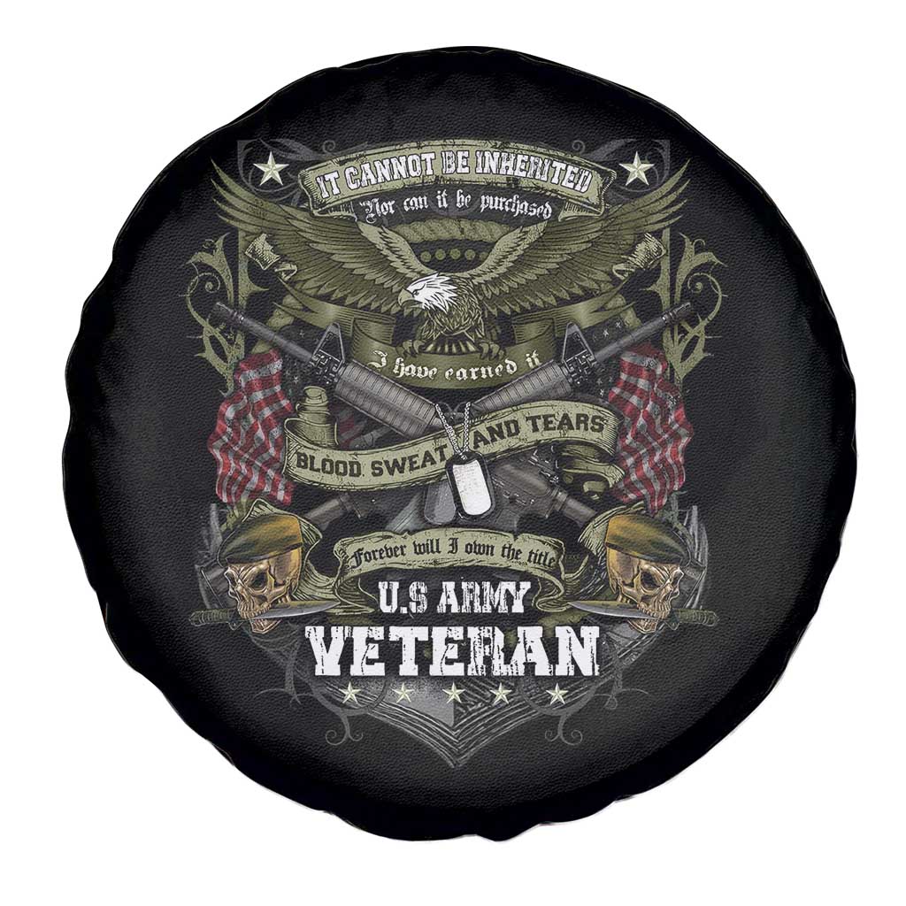 US Military Army Veteran Spare Tire Cover It Cannot Be Inherited Nor Can It Be Purchased I Have Earned It TS11 Print Your Wear