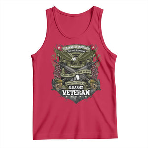 US Military Army Veteran Tank Top It Cannot Be Inherited Nor Can It Be Purchased I Have Earned It TS11 Red Print Your Wear