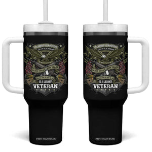 US Military Army Veteran Tumbler With Handle It Cannot Be Inherited Nor Can It Be Purchased I Have Earned It TS11 One Size: 40 oz Black Print Your Wear