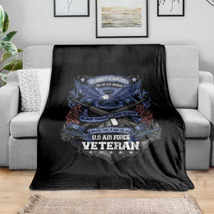 US Military Air Force Veteran Throw Blanket It Cannot Be Inherited Nor Can It Be Purchased I Have Earned It TS11 Print Your Wear
