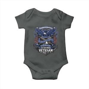 US Military Air Force Veteran Baby Onesie It Cannot Be Inherited Nor Can It Be Purchased I Have Earned It TS11 Dark Heather Print Your Wear
