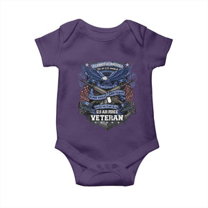 US Military Air Force Veteran Baby Onesie It Cannot Be Inherited Nor Can It Be Purchased I Have Earned It TS11 Purple Print Your Wear