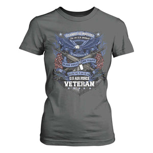 US Military Air Force Veteran T Shirt For Women It Cannot Be Inherited Nor Can It Be Purchased I Have Earned It TS11 Dark Heather Print Your Wear