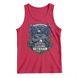 US Military Air Force Veteran Tank Top It Cannot Be Inherited Nor Can It Be Purchased I Have Earned It TS11 Red Print Your Wear