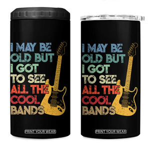 Funny I May Be Old But I Got To See All The Cool Bands 4 in 1 Can Cooler Tumbler TS11 One Size: 16 oz Black Print Your Wear