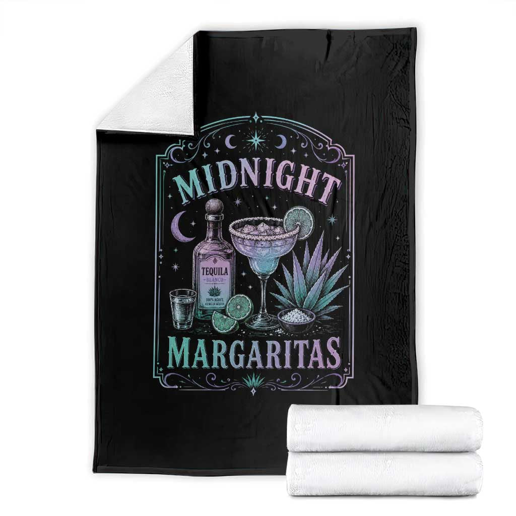 Midnight Margaritas Halloween Witch Cocktail Lover Throw Blanket TS11 Black Print Your Wear