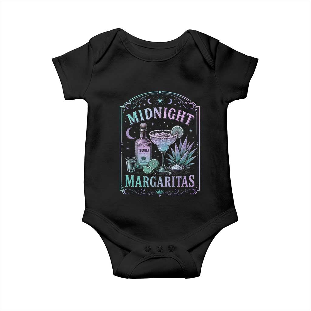 Midnight Margaritas Halloween Witch Cocktail Lover Baby Onesie TS11 Black Print Your Wear