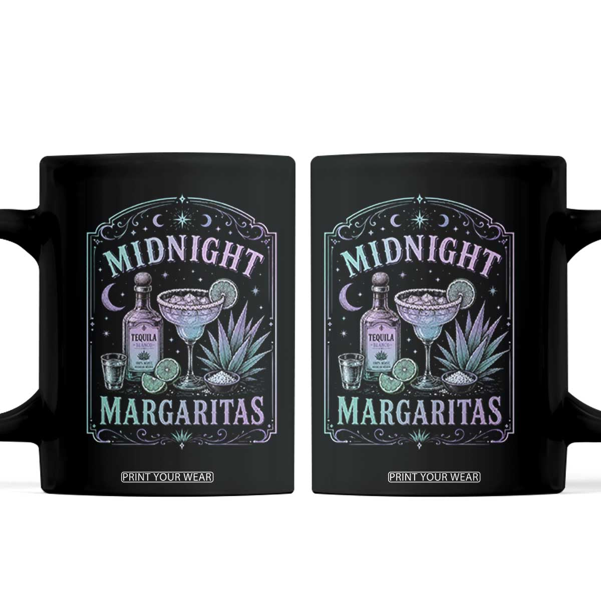 Midnight Margaritas Halloween Witch Cocktail Lover Coffee Mug TS11 Black Print Your Wear