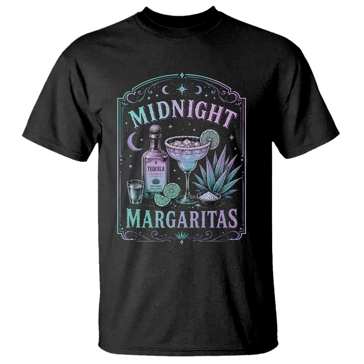 Midnight Margaritas Halloween Witch Cocktail Lover T Shirt TS11 Black Print Your Wear
