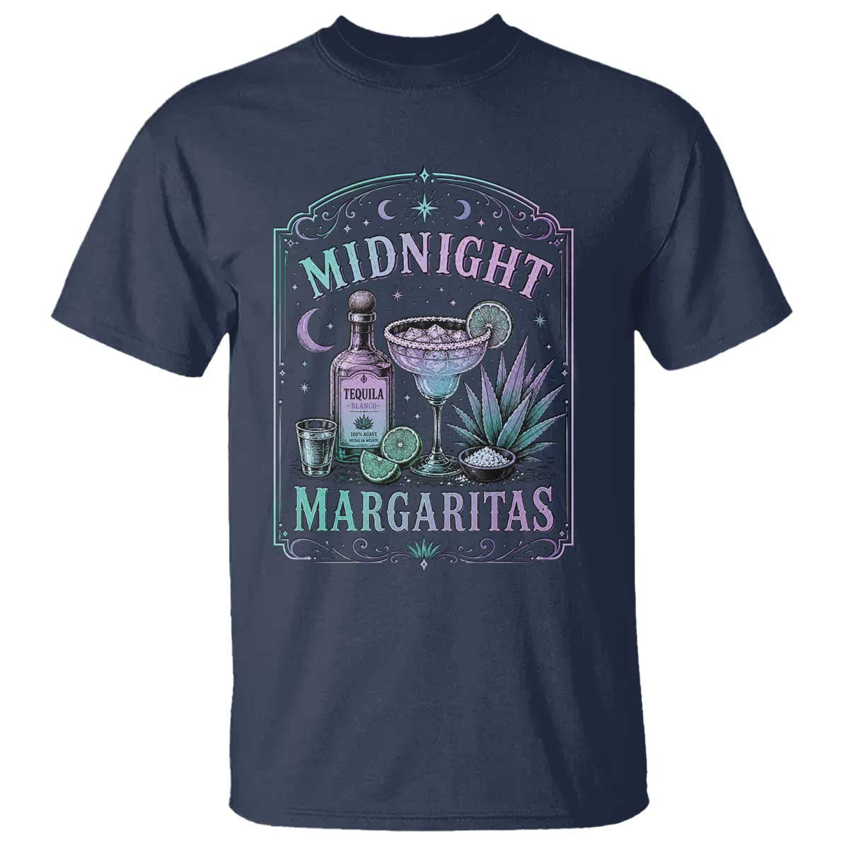 Midnight Margaritas Halloween Witch Cocktail Lover T Shirt TS11 Navy Print Your Wear