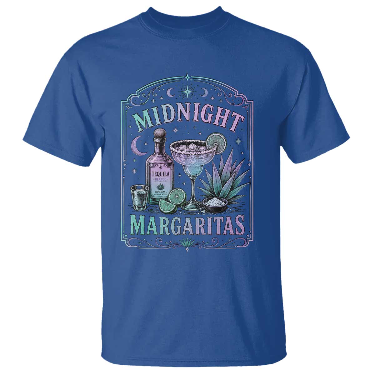 Midnight Margaritas Halloween Witch Cocktail Lover T Shirt TS11 Royal Blue Print Your Wear