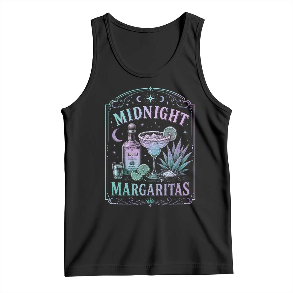 Midnight Margaritas Halloween Witch Cocktail Lover Tank Top TS11 Black Print Your Wear