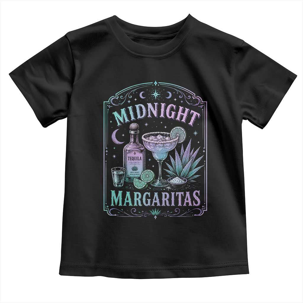 Midnight Margaritas Halloween Witch Cocktail Lover Toddler T Shirt TS11 Black Print Your Wear