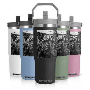 Funny Cryptid Creatures Selfie Flip Straw Tumbler Bigfoot Alien Cryptozoology Fantasy Mythical Monsters