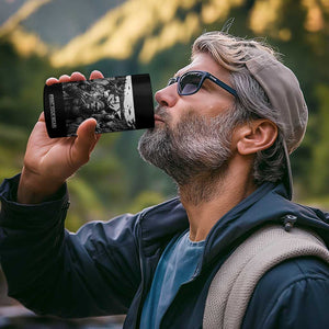 Funny Cryptid Creatures Selfie 4 in 1 Can Cooler Tumbler Bigfoot Alien Cryptozoology Fantasy Mythical Monsters
