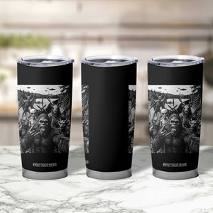 Funny Cryptid Creatures Selfie Tumbler Cup Bigfoot Alien Cryptozoology Fantasy Mythical Monsters
