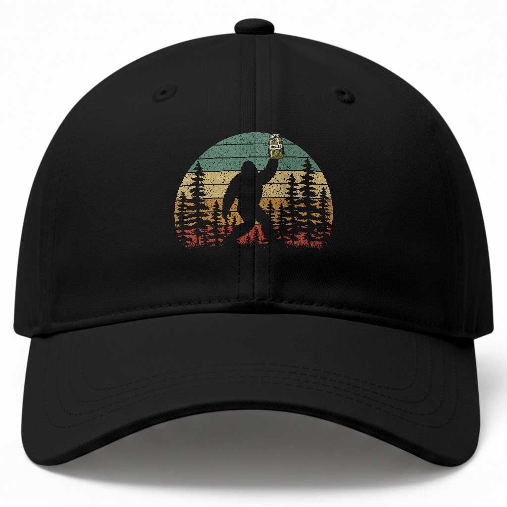 Funny Bigfoot Pickles Lover Baseball Cap Retro Sasquatch Cucumber Food Lover TS11 Print Your Wear