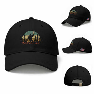 Funny Bigfoot Pickles Lover Baseball Cap Retro Sasquatch Cucumber Food Lover