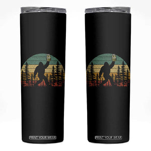 Funny Bigfoot Pickles Lover Skinny Tumbler Retro Sasquatch Cucumber Food Lover