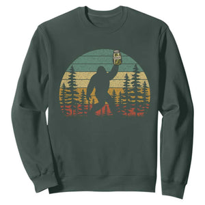 Funny Bigfoot Pickles Lover Sweatshirt Retro Sasquatch Cucumber Food Lover