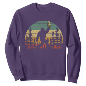 Funny Bigfoot Pickles Lover Sweatshirt Retro Sasquatch Cucumber Food Lover