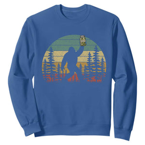 Funny Bigfoot Pickles Lover Sweatshirt Retro Sasquatch Cucumber Food Lover