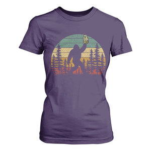 Funny Bigfoot Pickles Lover T Shirt For Women Retro Sasquatch Cucumber Food Lover