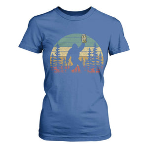 Funny Bigfoot Pickles Lover T Shirt For Women Retro Sasquatch Cucumber Food Lover