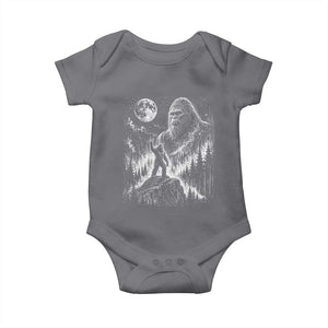 Bigfoot Howling at Moon Mystical Forest Baby Onesie Funny Sasquatch Nature Lover