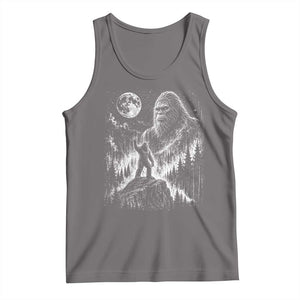 Bigfoot Howling at Moon Mystical Forest Tank Top Funny Sasquatch Nature Lover
