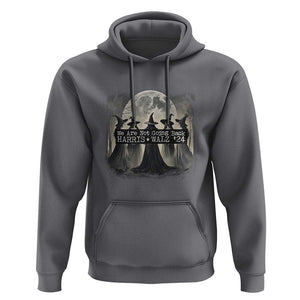 Harris Walz'24 Hoodie We Are Not Going Back Witches For Kamala Moon Tree TS11 Charcoal Print Your Wear