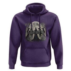 Harris Walz'24 Hoodie We Are Not Going Back Witches For Kamala Moon Tree TS11 Purple Print Your Wear
