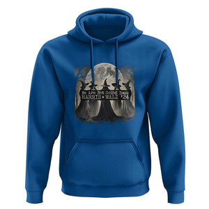 Harris Walz'24 Hoodie We Are Not Going Back Witches For Kamala Moon Tree TS11 Royal Blue Print Your Wear