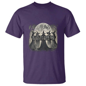 Harris Walz'24 T Shirt We Are Not Going Back Witches For Kamala Moon Tree TS11 Purple Print Your Wear