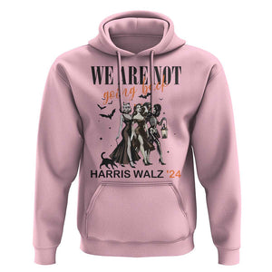 Halloween Harris Walz'24 Hoodie We Are Not Going Back Witches Bat TS11 Light Pink Print Your Wear