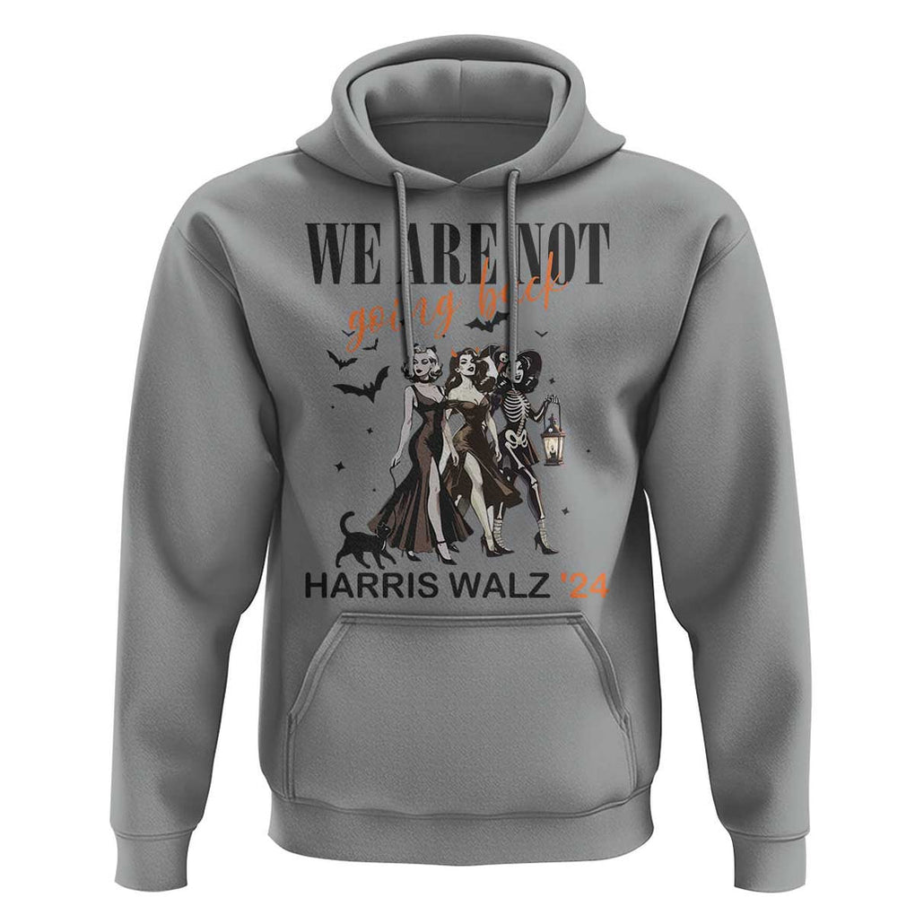 Halloween Harris Walz'24 Hoodie We Are Not Going Back Witches Bat TS11 Sport Gray Print Your Wear